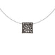 Sterling Silver Square Cut Out Necklace D N626OX.