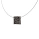 Sterling Silver Square Cut Out Necklace D