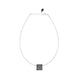 Sterling Silver Square Cut Out Necklace D