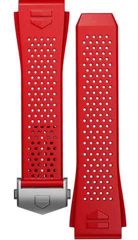 TAG Heuer Strap Connected 45 Rubber Red