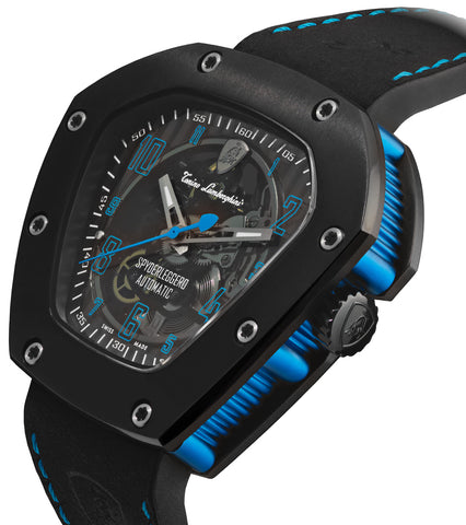 Tonino Lamborghini Watch Spyderleggero Skeleton Black Blue