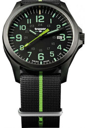 Traser H3 Watch Officer Pro Gun Metal Black Lime Nato