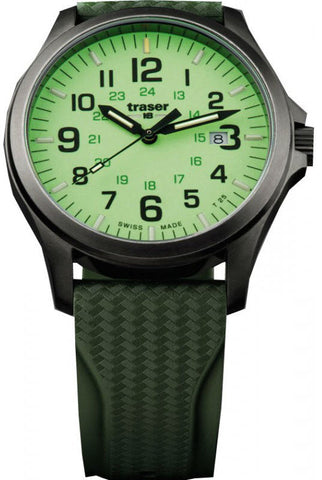 Traser H3 Watch Officer Pro Gun Metal Lime Rubber