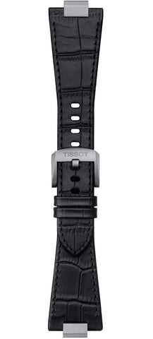 Tissot Strap Leather PRX Black With Steel Endpiece