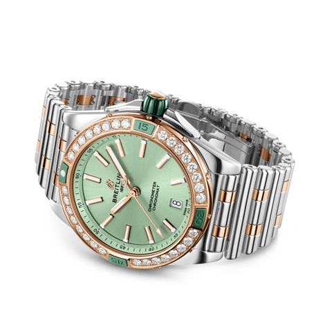 Breitling Super Chronomat Automatic 38 Mint Green Bracelet