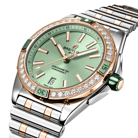 Breitling Super Chronomat Automatic 38 Mint Green Bracelet