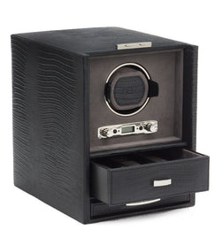 Wolf Watch Winder Blake Single And Storage Black Lizard