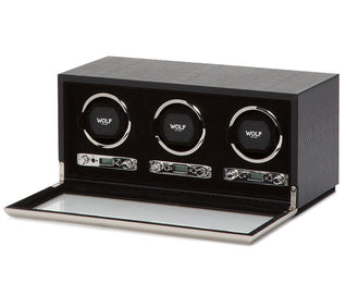 WOLF Watch Winder Exotic Triple Black