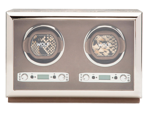 WOLF Watch Winder Exotic Double Tan