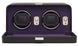 Wolf Watch Winder Windsor Double With Cover Black/Purple