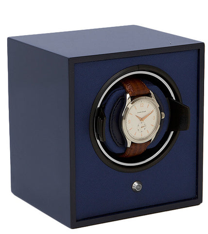 Wolf Lacquered Cubs Single Winder Navy Blue