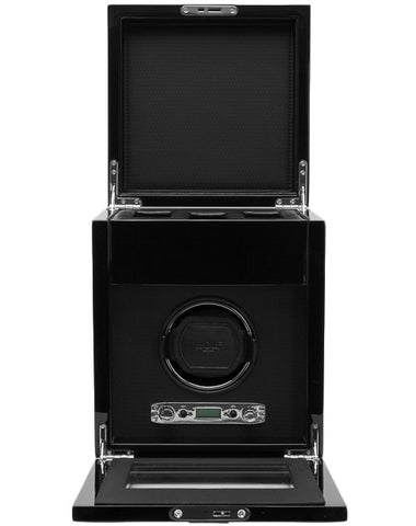 WOLF Watch Winder Savoy Single With Storage Black