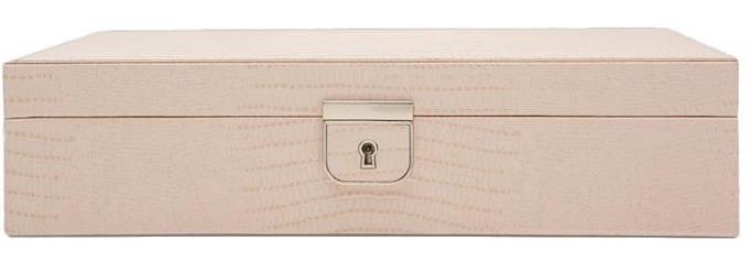 Wolf Palermo Medium Flat Jewellery Box Blush Lizard 213294