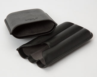 Wolf Cigar Case Blake 3 Piece Black Grey