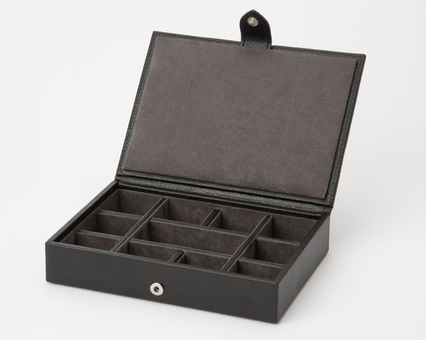 Wolf Cufflink Tie Box Blake Black Grey