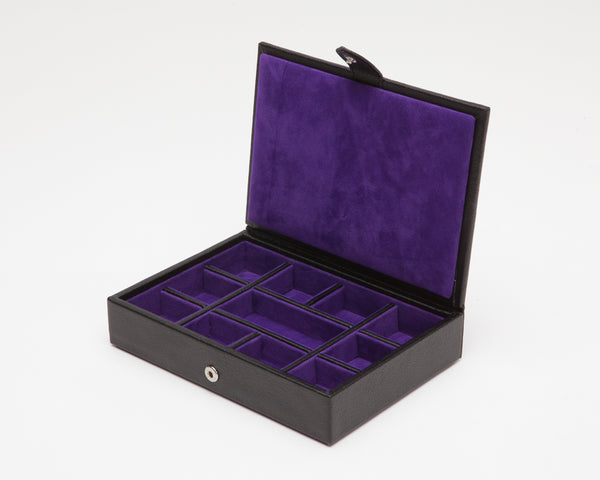 Wolf Cufflink Tie Box Blake Black Purple