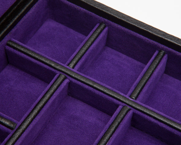 Wolf Cufflink Tie Box Blake Black Purple