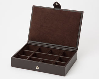 Wolf Cufflink Tie Box Blake Brown