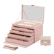 WOLF Jewellery Box Caroline Extra Large Rose Quartz