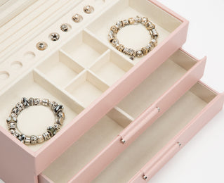 WOLF Jewellery Box Sophia Rose Quartz