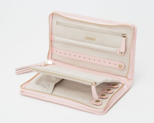 WOLF Jewellery Case Caroline Portfolio Rose Quartz