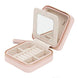 WOLF Jewellery Case Caroline Zip Travel Rose Quartz