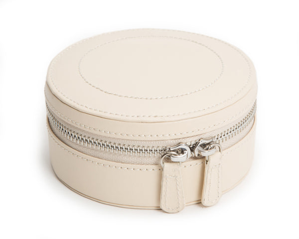 WOLF Jewellery Case Sophia Mini Zip Ivory