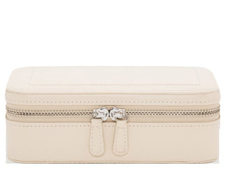 Wolf Jewellery Case Sophia Zip Ivory 392253