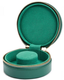 WOLF Jewellery Case Sophia Round Zip Case Forest Green 392312