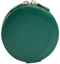 WOLF Jewellery Case Sophia Round Zip Case Forest Green