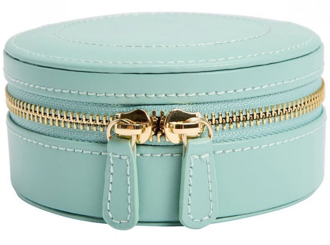 WOLF Jewellery Case Sophia Round Zip Case Jade