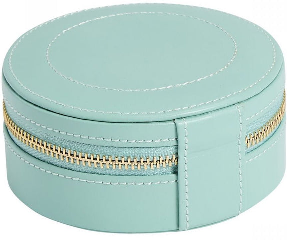 WOLF Jewellery Case Sophia Round Zip Case Jade