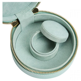 WOLF Jewellery Case Sophia Round Zip Case Jade