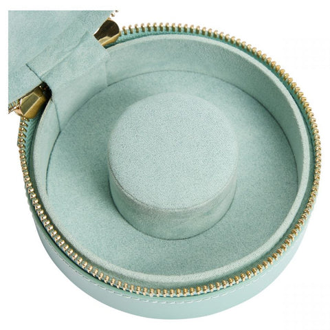 WOLF Jewellery Case Sophia Round Zip Case Jade