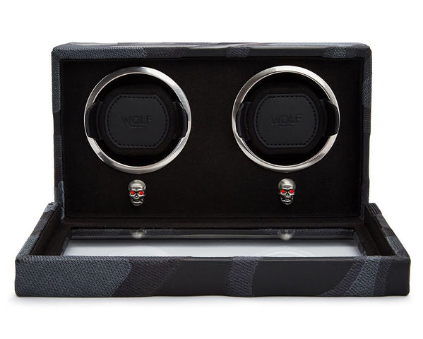 WOLF Watch Winder Cub Memento Mori Double Black